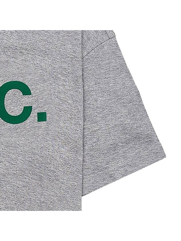 Logo Print Crew Neck Short Sleeve T-Shirt Grey - A.P.C. - BALAAN 7