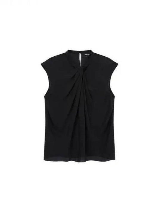 Women s Draped Silk Blouse Black 271949 - GIORGIO ARMANI - BALAAN 1