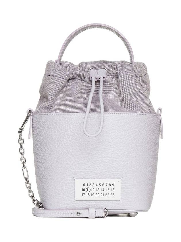 5AC Number Logo Texture Leather Bucket Bag  Wisteria - MAISON MARGIELA - BALAAN 1