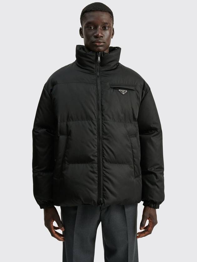 Medium-Length Re-Nylon Reversible Down Padded Jacket Black - PRADA - BALAAN 5