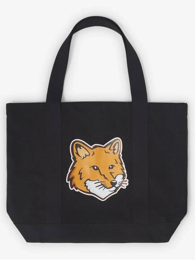 Fox Head Print Tote Bag Black - MAISON KITSUNE - BALAAN 2