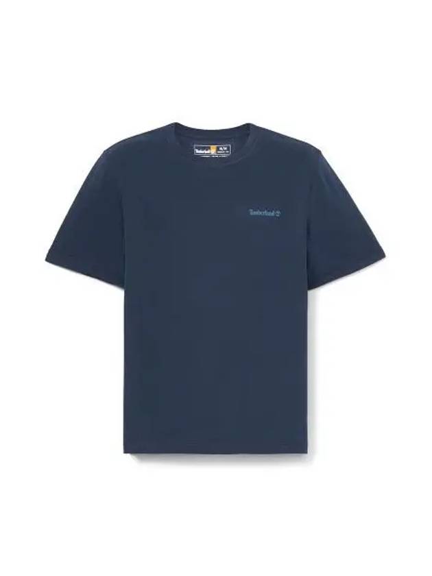 Men s small logo short sleeve t shirt navy TB0A2QB74331 - TIMBERLAND - BALAAN 2