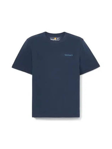 Men's Small Logo Short Sleeve T-Shirt Navy - TIMBERLAND - BALAAN 1