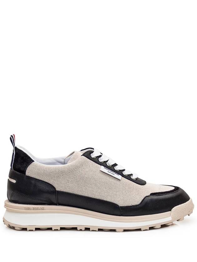 Alumni Panel Lace-Up Low-Top Sneakers White - THOM BROWNE - BALAAN 2