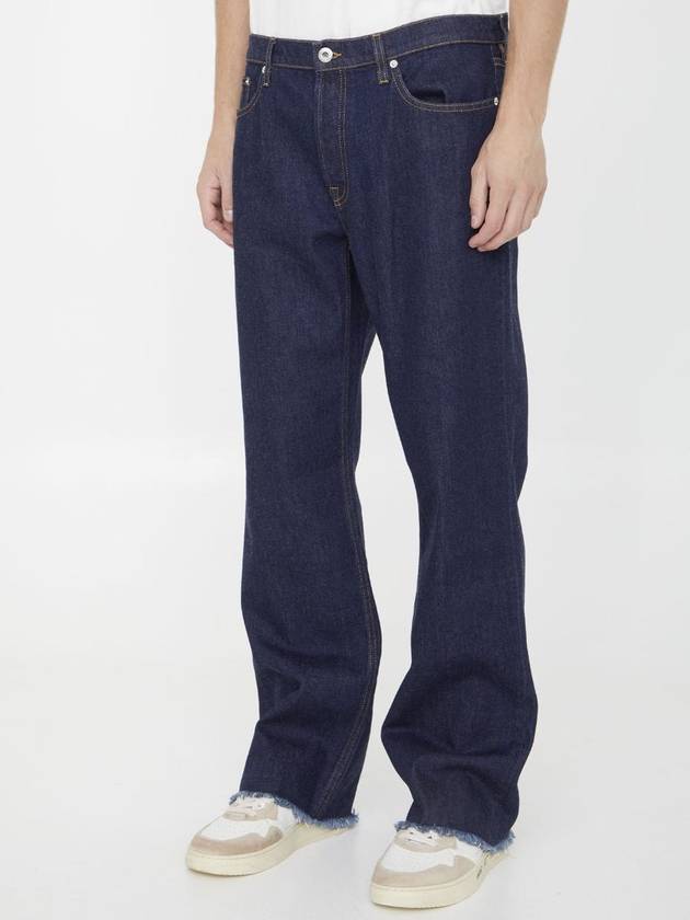 Denim Straight Pants RMTR0147D006A23 29 NAVY BLUE - LANVIN - BALAAN 3