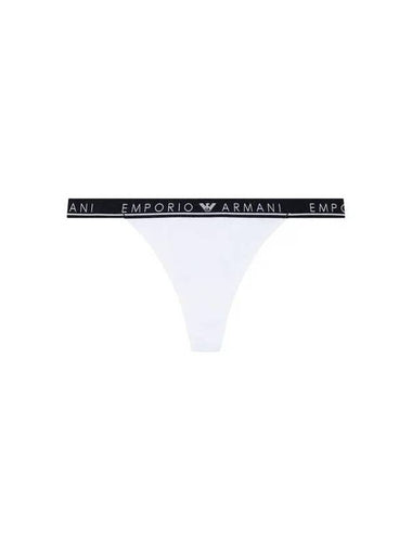 UNDERWEAR Women s Thin Logo Banding Cotton Thong White 270629 - EMPORIO ARMANI - BALAAN 1