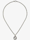 Women's Interlocking G Pendant Necklace YBB455307001 Silver - GUCCI - BALAAN 2