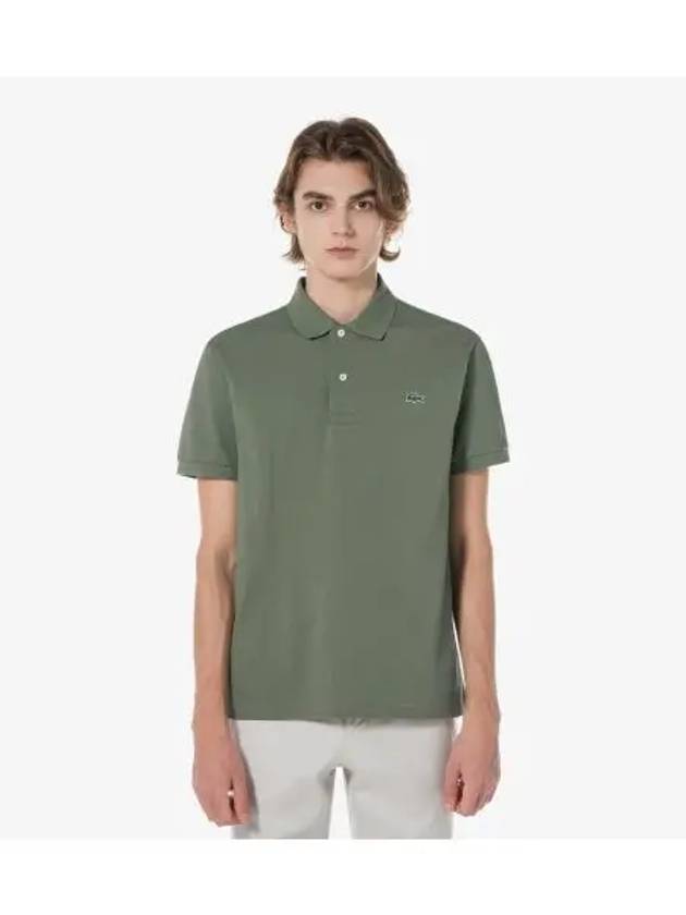 Men s French Regular Fit Basic Short Sleeve Polo Khaki - LACOSTE - BALAAN 1