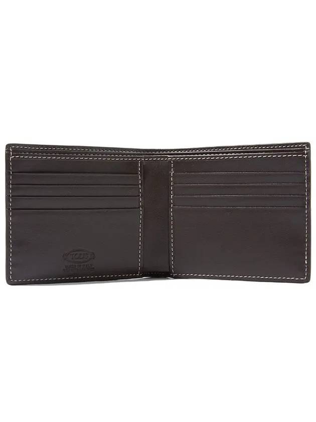 Stitched Halfwallet Brown - TOD'S - BALAAN.