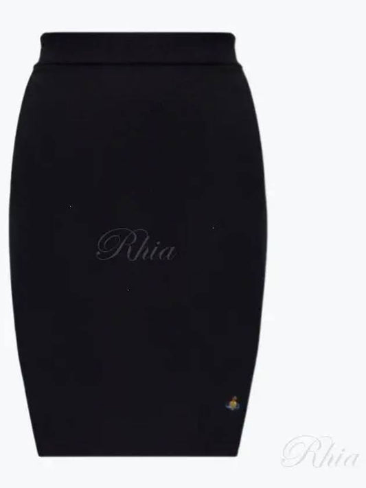 Embroidered ORB Pencil Skirt Black - VIVIENNE WESTWOOD - BALAAN 2