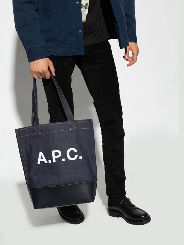 Logo Denim Axelle Tote Bag Navy - A.P.C. - BALAAN 3