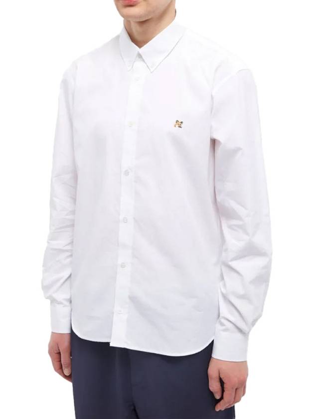 Small Fox Head Patch Classic Long Slevee Shirt White - MAISON KITSUNE - BALAAN 3