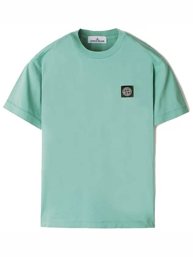 Logo Patch Short Sleeves T-Shirt Light Green - STONE ISLAND - BALAAN 2