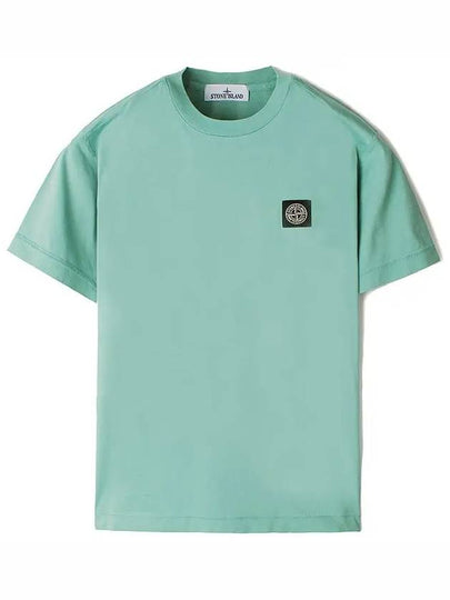 Logo Patch Short Sleeves T-Shirt Light Green - STONE ISLAND - BALAAN 2