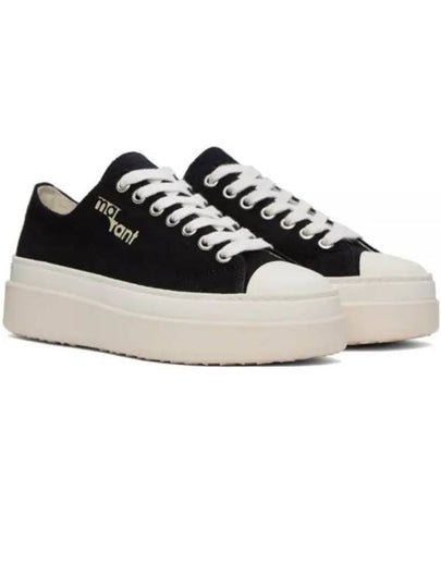 Austin Logo Print Platform Low Top Sneakers Black - ISABEL MARANT - BALAAN 2