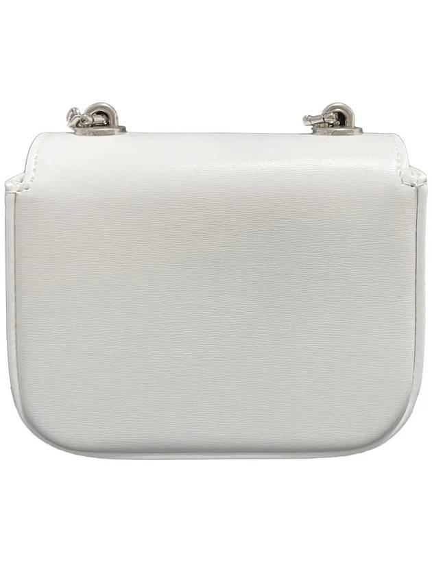 Triomphe Chain Shiny Calfskin Small Cross Bag Blanc - CELINE - BALAAN 4