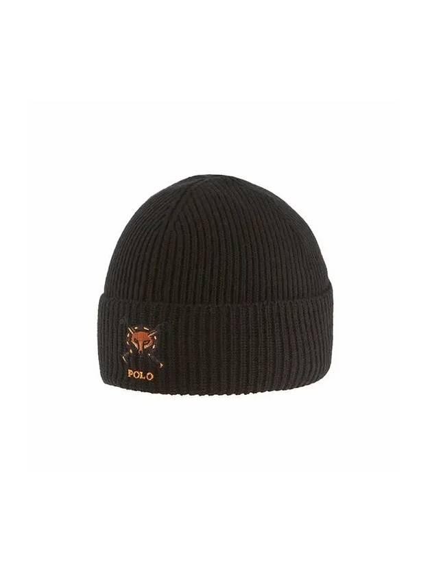 PC0918 001 Fox Embroidery Beanie - POLO RALPH LAUREN - BALAAN 1