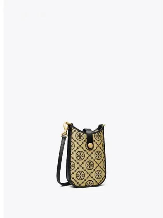 Monogram Raffia Smartphone Cross Bag Black Contemporary Domestic Product GM0024071752324 - TORY BURCH - BALAAN 1