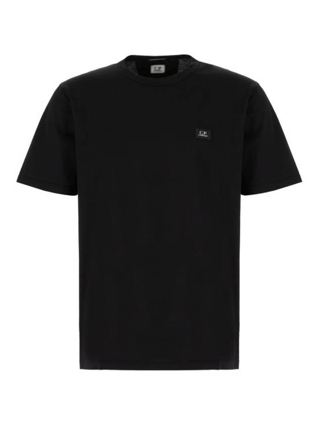 Logo Patch Short Sleeve T-Shirt Black - CP COMPANY - BALAAN 2