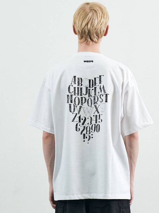 Y ALPHABET SHORT SLEEVE T SHIRT WHITE1 - YCW - BALAAN 1