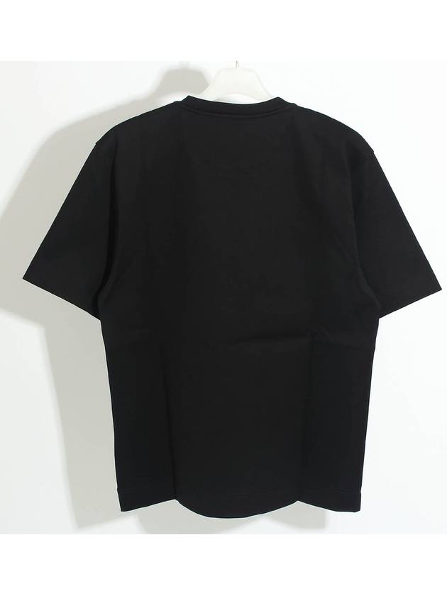 Logo Embroidery Short Sleeve T-Shirt Black - FENDI - BALAAN 3