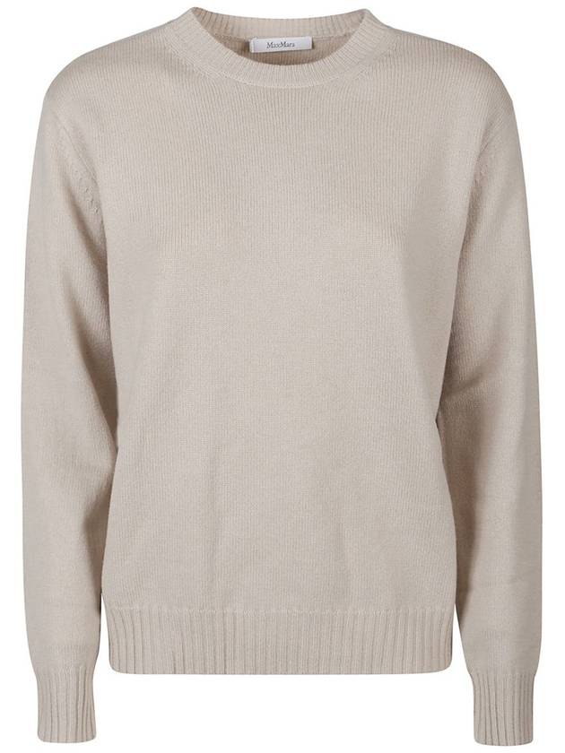 Viglio crew neck long sleeve knit top sand - MAX MARA - BALAAN 2