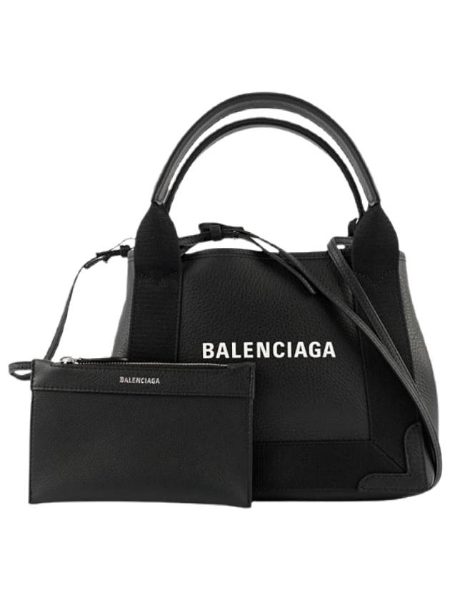Cabas leather tote bag black - BALENCIAGA - BALAAN 1