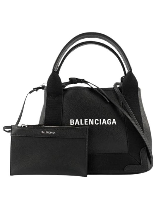 Cabas leather tote bag black - BALENCIAGA - BALAAN 1