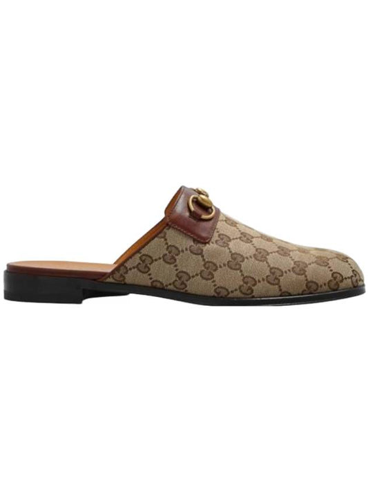 GG Horsebit Slippers Beige - GUCCI - BALAAN.