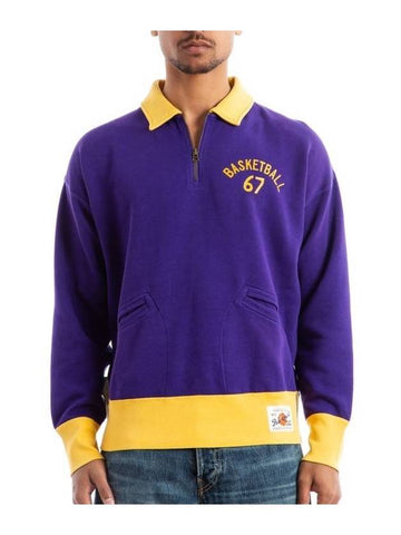 Vintage Fit Fleece Collar Sweatshirt Purple - POLO RALPH LAUREN - BALAAN 1