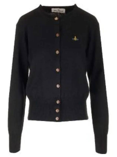 Logo Patch Cardigan Black - VIVIENNE WESTWOOD - BALAAN 2