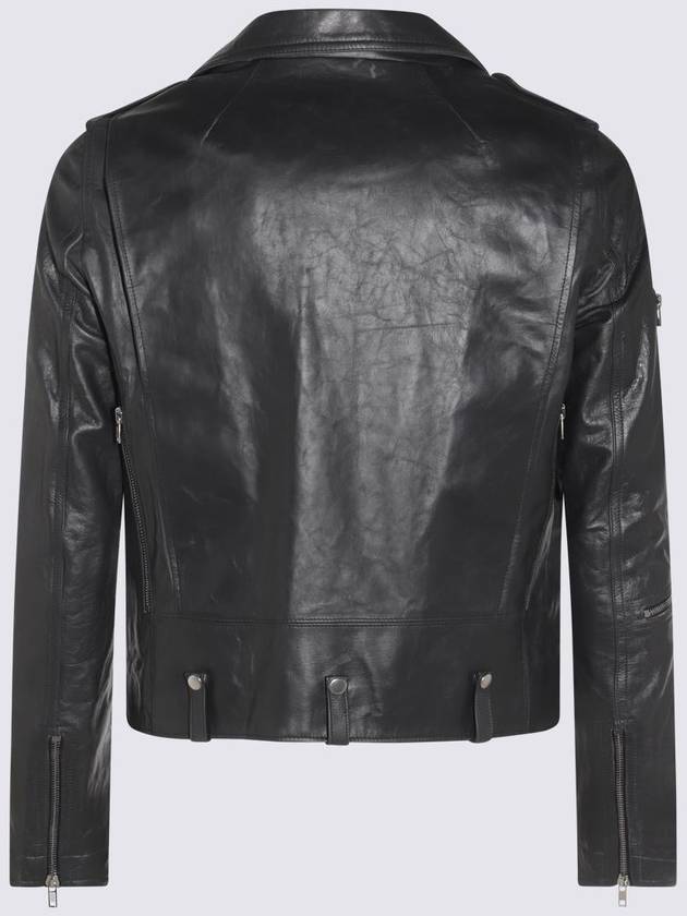 Rick Owens Black Leather Bauhaus Stooges Jacket - RICK OWENS - BALAAN 2