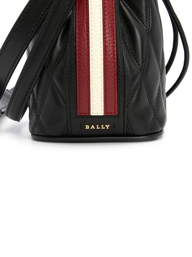 Donae Leather Bucket Bag Black - BALLY - BALAAN 10