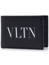 VLTN Logo Leather Wallet Black - VALENTINO - BALAAN 2