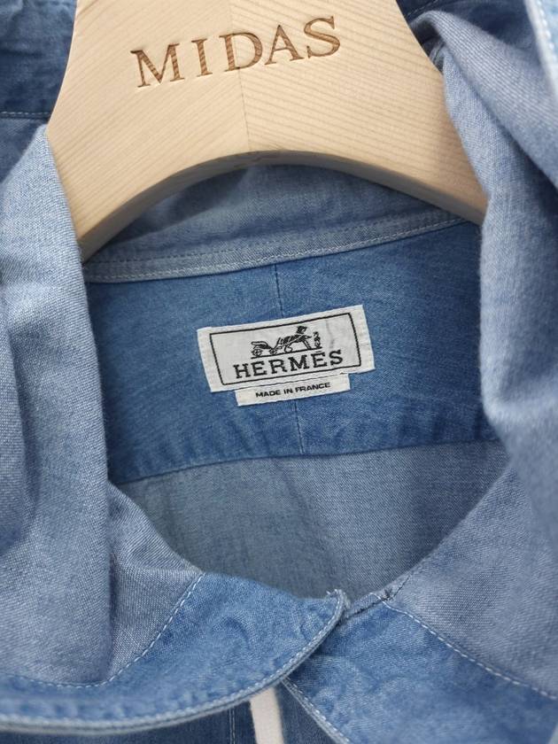 Men s Denim Shirt Jacket H356140HB 40 - HERMES - BALAAN 5