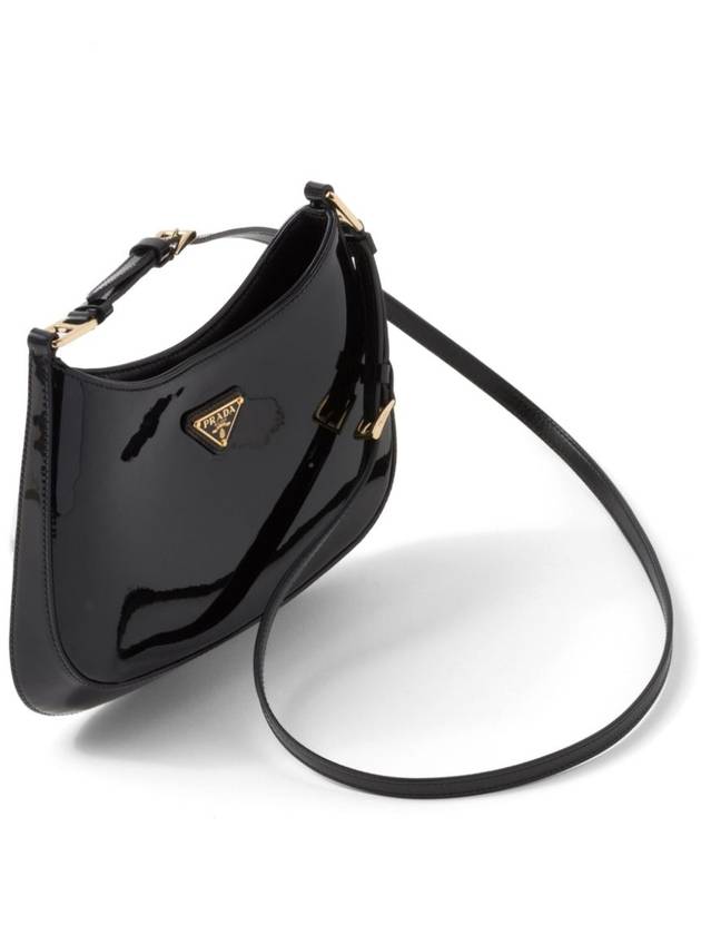 Cleo Patent Leather Shoulder Bag Black - PRADA - BALAAN 7