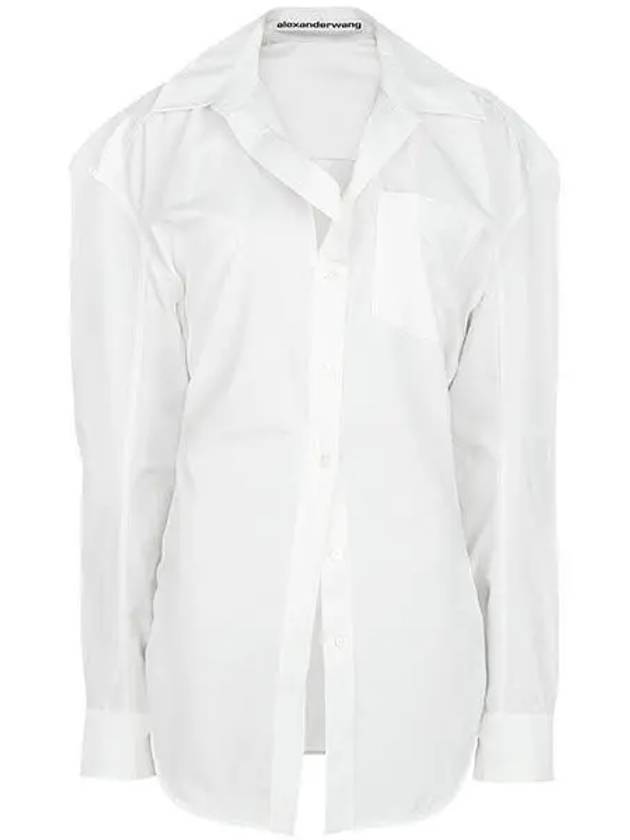 cotton cutout detail shirt white - ALEXANDER WANG - BALAAN 2