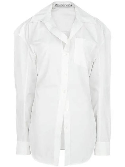 cotton cutout detail shirt white - ALEXANDER WANG - BALAAN 2