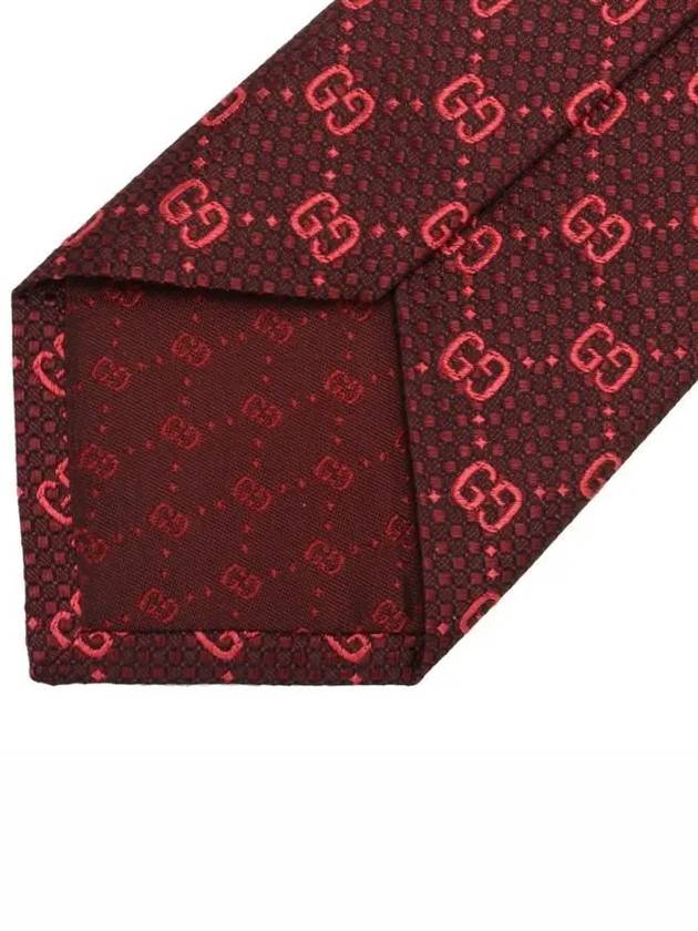 GG Silk Jacquard Tie Bordeaux - GUCCI - BALAAN 5