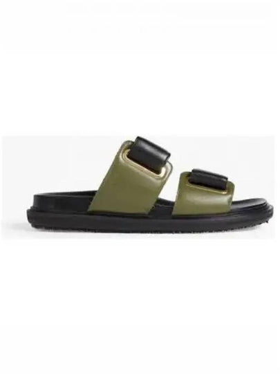 Fussbet Sandals Black Dark Olive - MARNI - BALAAN 2