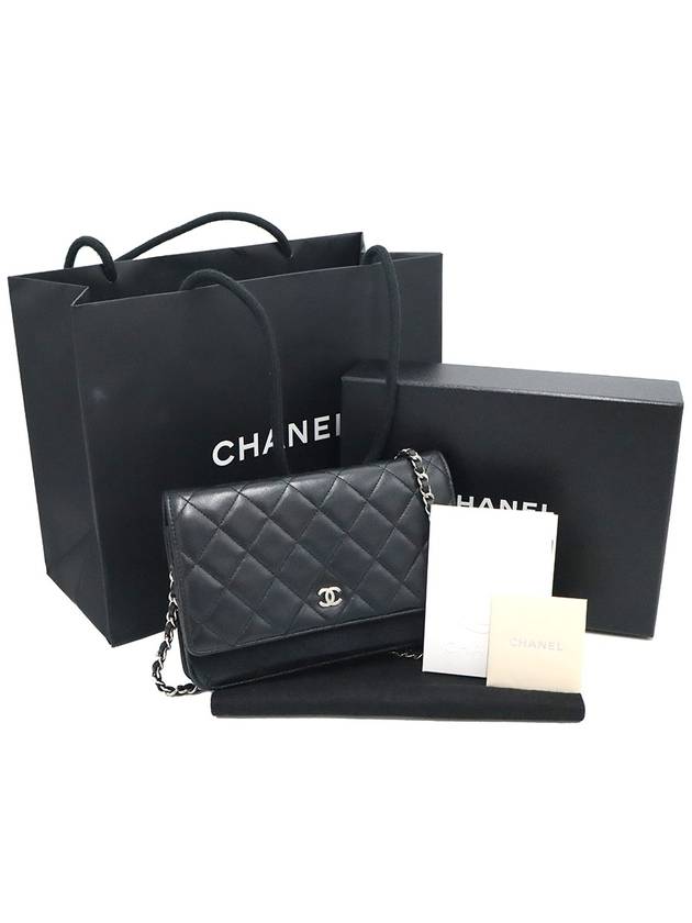 Chanel A33814 Black Lambskin Classic Silver Chain WOC Cross Bag 17th - CHANEL - BALAAN 2