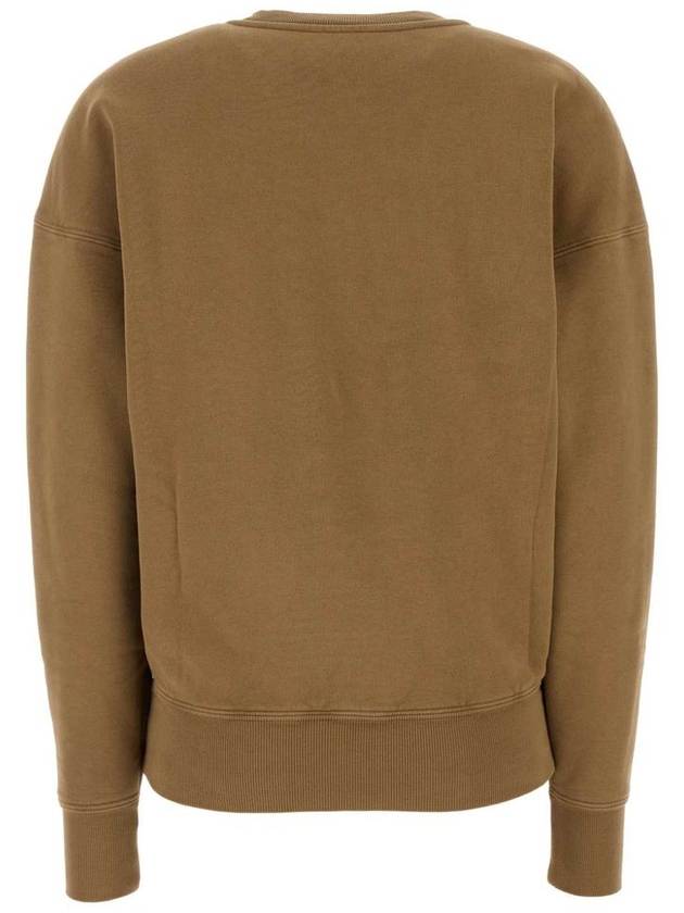 Crew Neck Sweatshirt Dark Beige - SAINT LAURENT - BALAAN 3