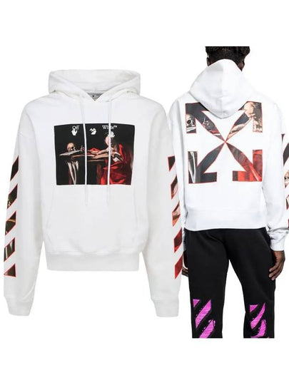 Men's Caravaggio Arrow Brushed Hoodie White - OFF WHITE - BALAAN 2