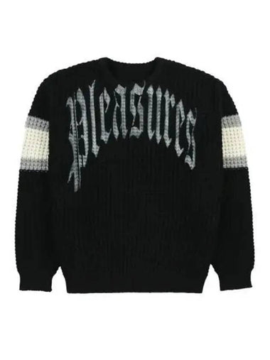 Twitch chunky knit sweater black - PLEASURES - BALAAN 1