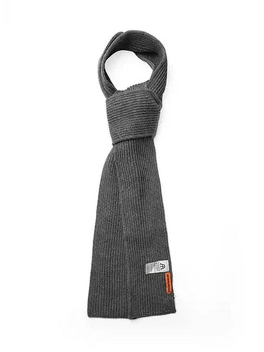 Muffler Scarf Gray Ribbed Muffler - ANDERSEN-ANDERSEN - BALAAN 1