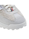 Tech Runner Shearling Suede Low Top Sneakers White - THOM BROWNE - BALAAN 10