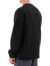 Ghost Piece Cotton Jersey Crew Neck Sweatshirt Black - STONE ISLAND - BALAAN 4