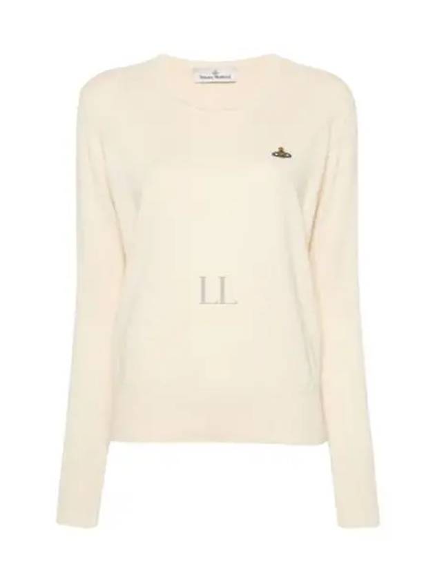 ORB Logo Knit Top White - VIVIENNE WESTWOOD - BALAAN 2