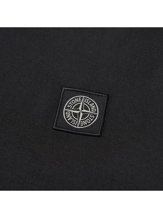 Logo Patch Short Sleeves T-Shirt Black - STONE ISLAND - BALAAN 6