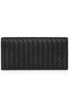 Intrecciato Continental Long Wallet Black - BOTTEGA VENETA - BALAAN 3